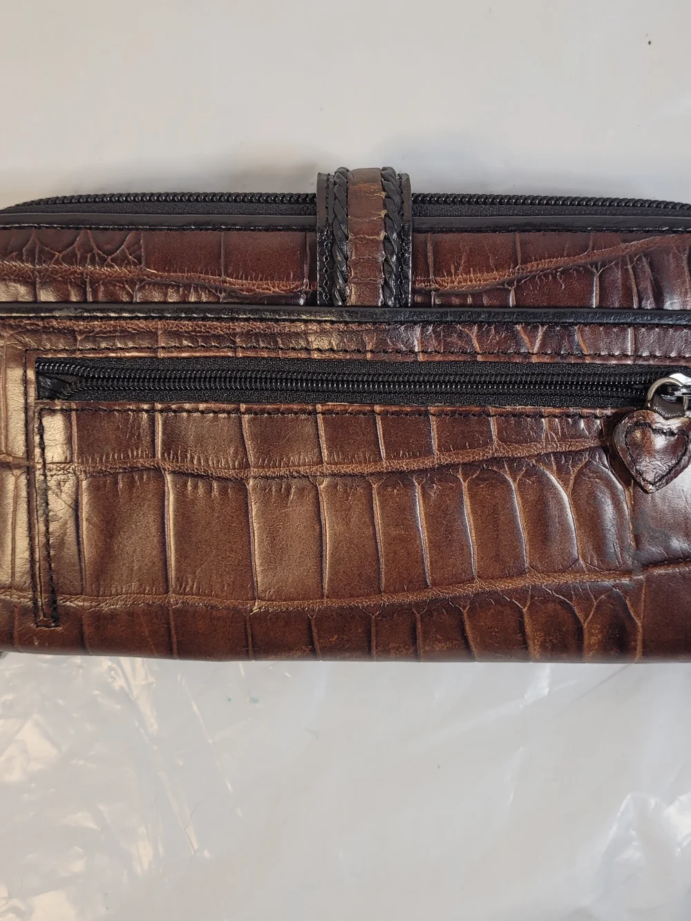 Brighton Wallet Crocodile Brown
